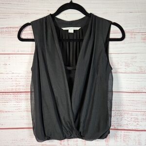 Diane Von Furstenberg Faux Wrap Silk Top